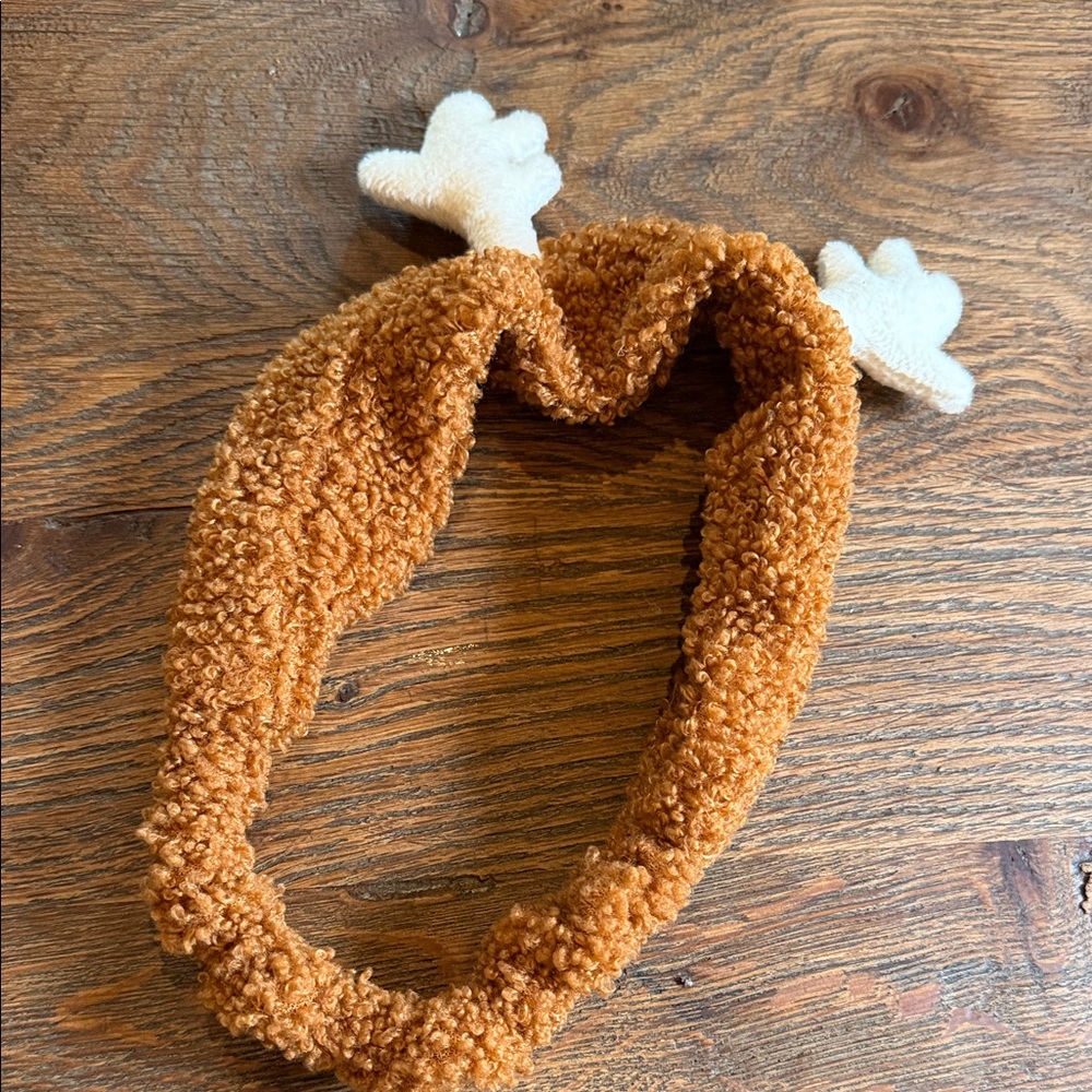 Brown Fuzzy Kids Headband with Antler Design - Picture 12 of 16